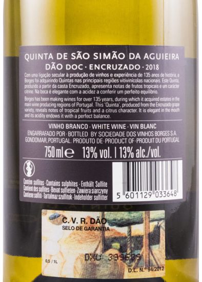 2018 Borges Quinta de São Simão da Aguieira Encruzado branco