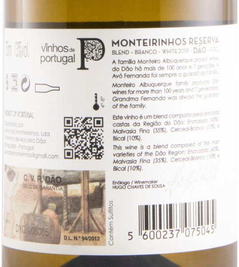 2018 Monteirinhos Avó Fernanda Reserva branco