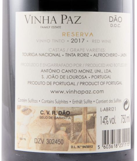 2017 Vinha Paz Reserva red