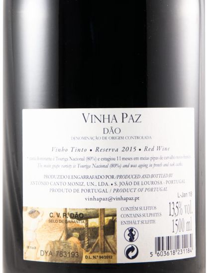 2015 Vinha Paz Reserva red 1.5L