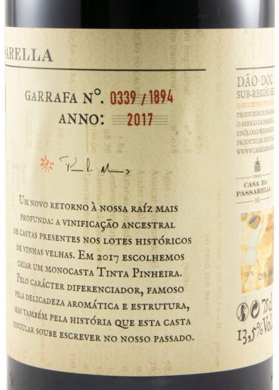 2017 Casa da Passarella O Fugitivo Tinta Pinheira tinto