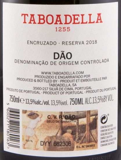 2018 Taboadella Encruzado Reserva branco