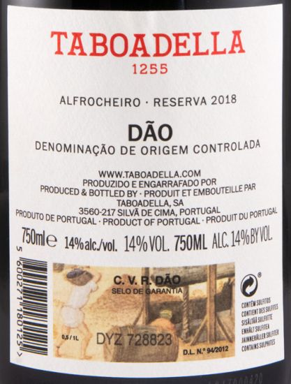 2018 Taboadella Alfrocheiro Reserva tinto