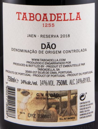 2018 Taboadella Jaen Reserva tinto