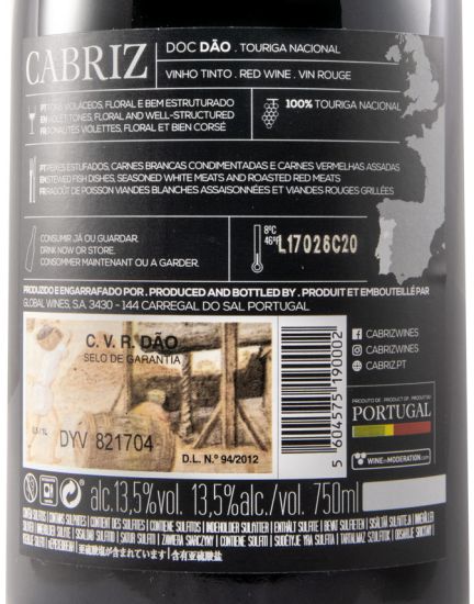 2017 Cabriz Touriga Nacional red