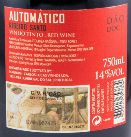 2016 Ribeiro Santo Automático red