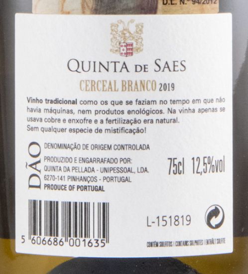 2019 Quinta de Saes Tobias Cerceal white