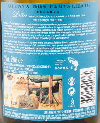 2018 Quinta dos Carvalhais Reserva branco