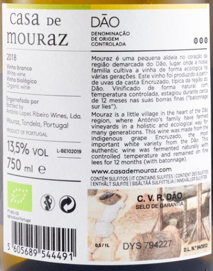 2018 Casa de Mouraz Encruzado white