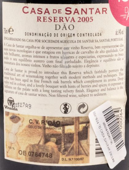 2005 Casa de Santar Reserva red
