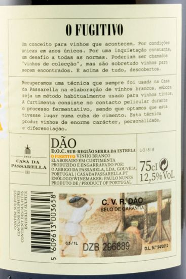 2018 Casa da Passarella O Fugitivo Curtimenta branco