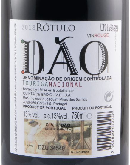 2018 Niepoort Rótulo Touriga Nacional tinto