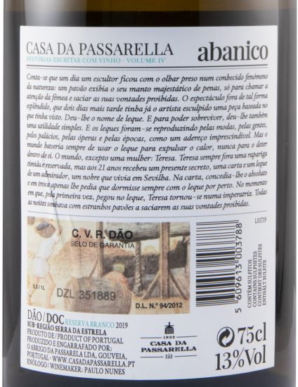 2019 Casa da Passarella Abanico Reserva white