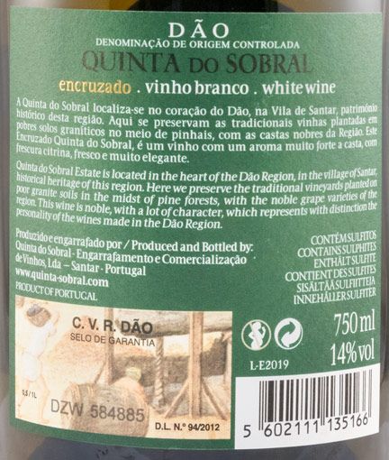 2019 Quinta do Sobral Encruzado branco