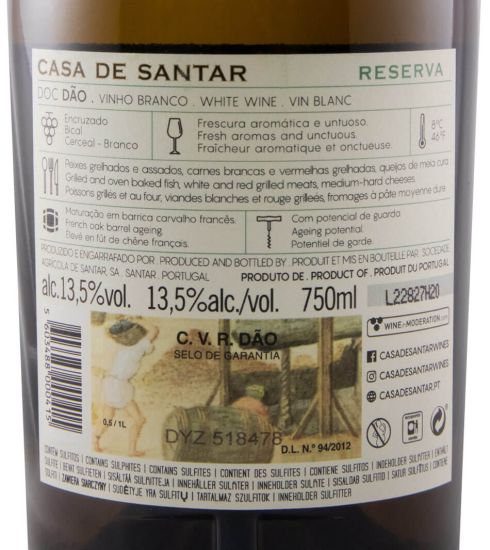 2018 Casa de Santar Reserva branco