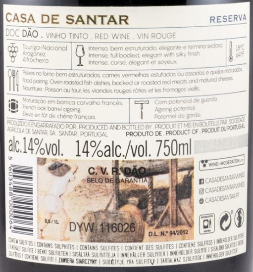 2015 Casa de Santar Reserva red
