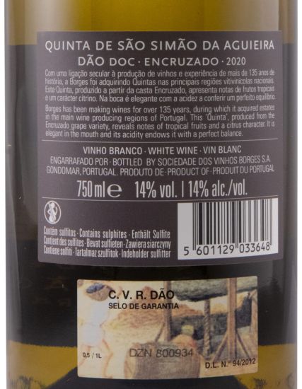 2020 Borges Quinta de São Simão da Aguieira Encruzado white