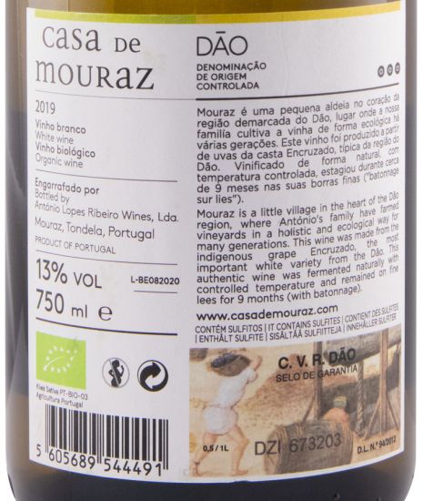 2019 Casa de Mouraz Encruzado organic white