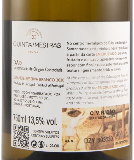 2020 Quinta das Mestras Encruzado Grande Reserva Edição Limitada branco