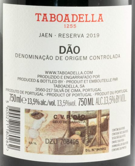 2019 Taboadella Jaen Reserva red