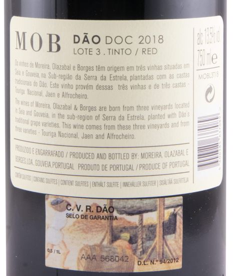 2018 Moreira, Olazabal & Borges MOB Lote 3 tinto
