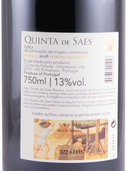 2016 Quinta de Saes Estágio Prolongado Reserva red