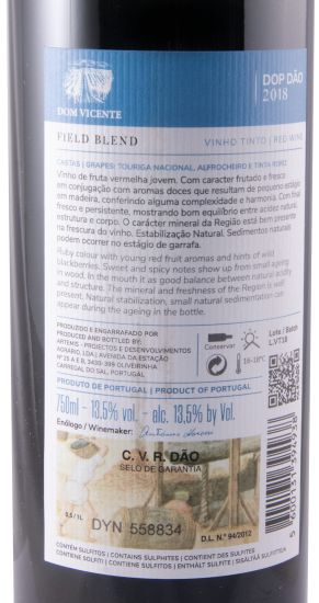 2018 Dom Vicente Field Blend red (damaged label)