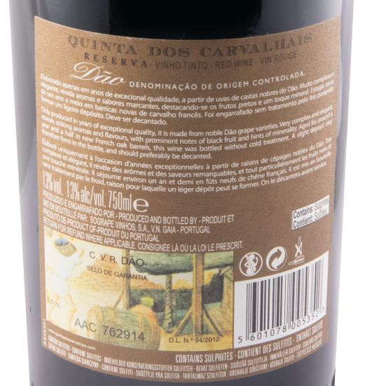 2018 Quinta dos Carvalhais Reserva tinto