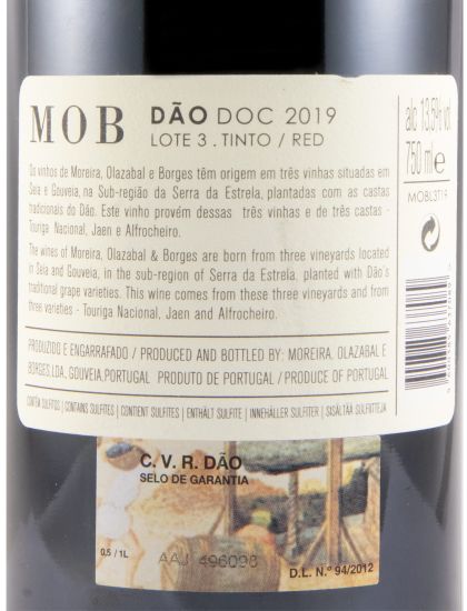 2019 Moreira, Olazabal & Borges MOB Lote 3 tinto