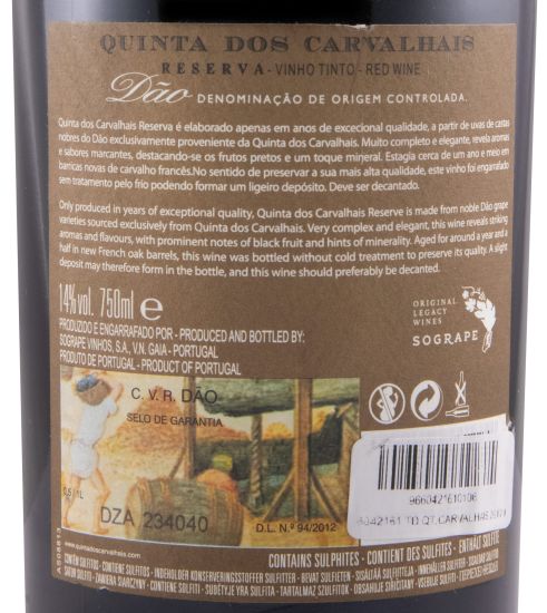 2017 Quinta dos Carvalhais Reserva tinto