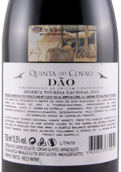 2019 Quinta do Covão Touriga Nacional Reserva tinto