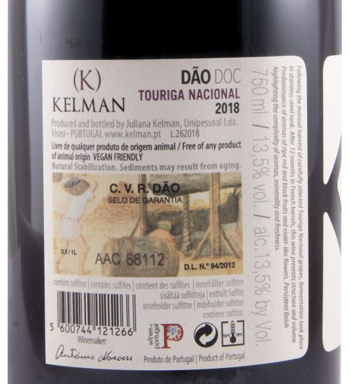 2018 Kelman Touriga Nacional tinto