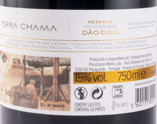2020 Terra Chama Reserva tinto