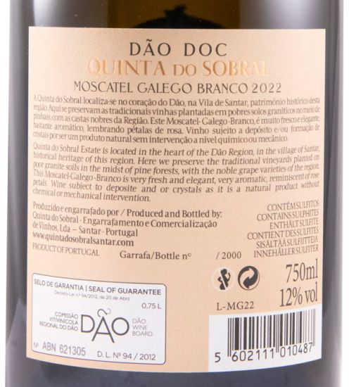 2022 Quinta do Sobral Moscatel Galego branco