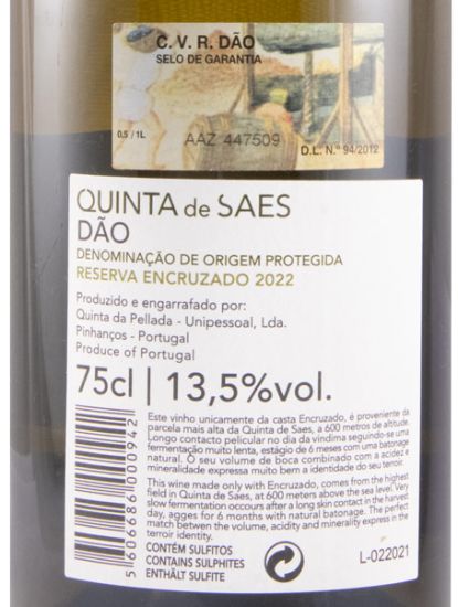 2022 Quinta de Saes Encruzado Reserva white