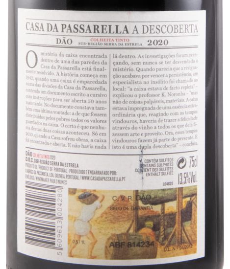 2020 Casa da Passarella A Descoberta tinto
