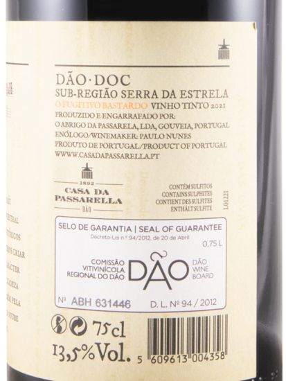 2021 Casa da Passarella O Fugitivo Bastardo tinto