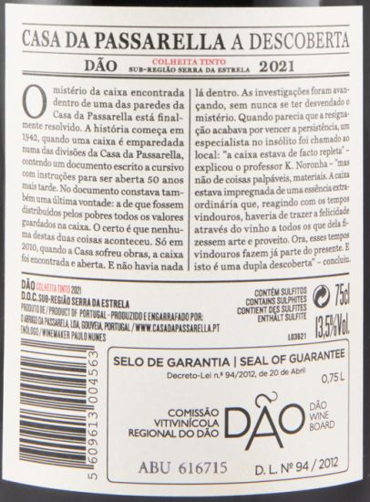 2021 Casa da Passarella A Descoberta tinto