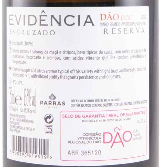 2022 Evidência Encruzado Reserva branco