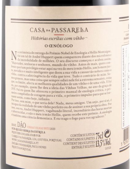 2020 Casa da Passarella O Oenólogo Vinhas Velhas tinto