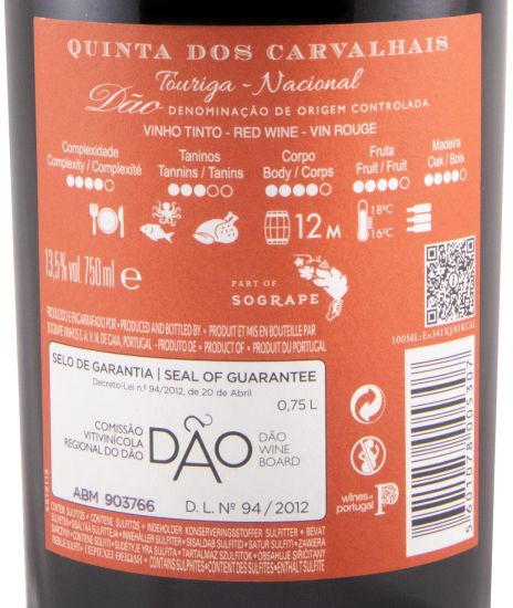2020 Quinta dos Carvalhais Touriga Nacional tinto