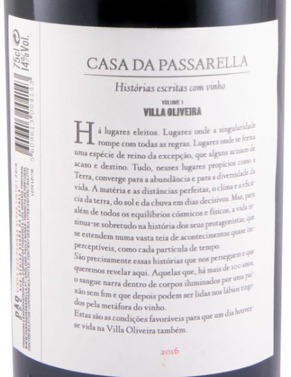2016 Casa da Passarella Villa Oliveira Vinha das Pedras Altas red