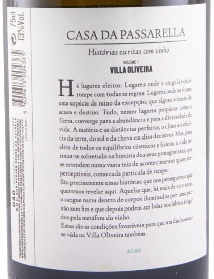 2020 Casa da Passarella Villa Oliveira Encruzado branco
