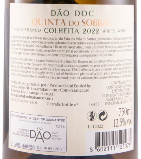 2022 Quinta do Sobral white