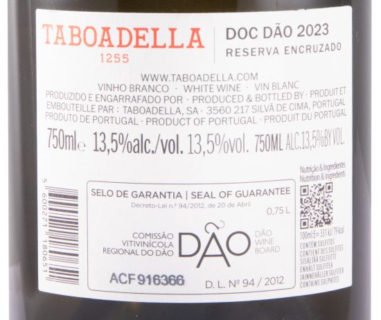 2023 Taboadella Encruzado Reserva branco