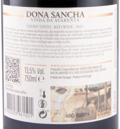 2021 Dona Sancha Vinha da Avarenta tinto