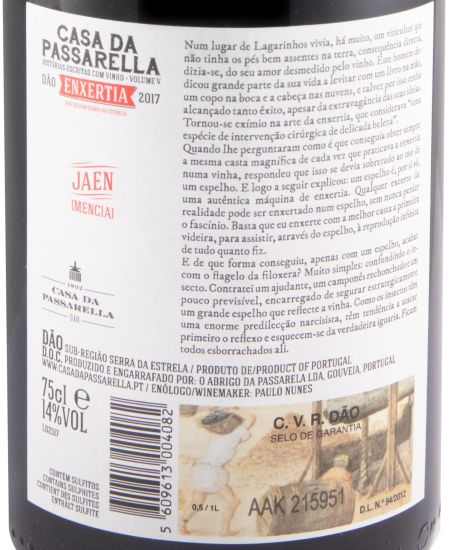 2017 Casa da Passarella Enxertia Jaen red
