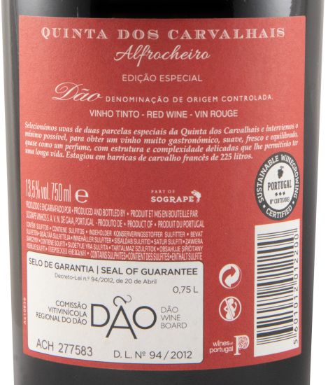 2019 Quinta dos Carvalhais Alfrocheiro Edição Especial tinto