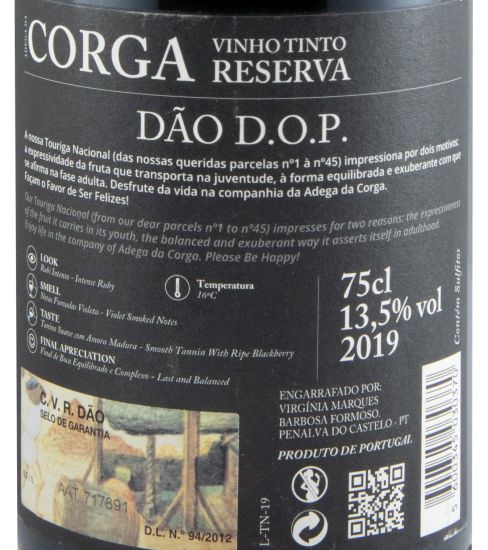 2019 Adega da Corga Reserva red