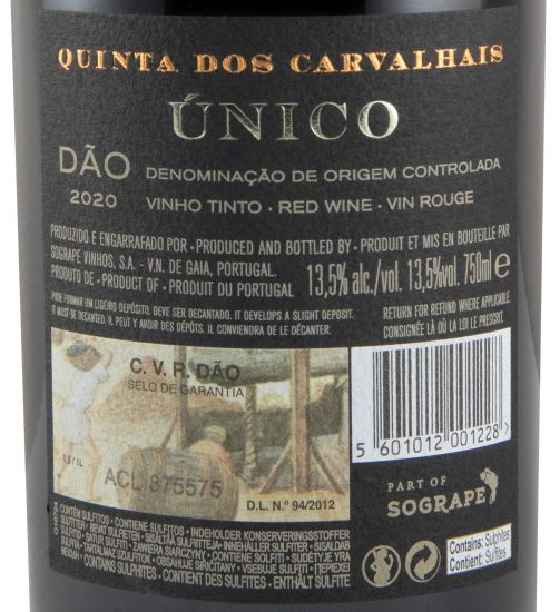 2020 Quinta dos Carvalhais Único red